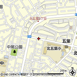 兵庫県神戸市北区北五葉周辺の地図