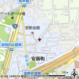静岡県浜松市中央区安新町周辺の地図