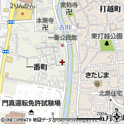 大阪府門真市一番町15-11周辺の地図