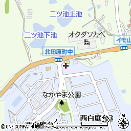 生駒西白庭台食堂周辺の地図