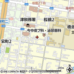 三重県津市桜橋2丁目72周辺の地図