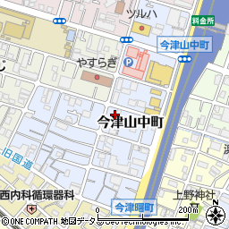 兵庫県西宮市今津山中町周辺の地図