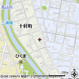 静岡県浜松市中央区十軒町623周辺の地図