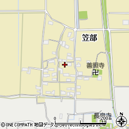 三重県伊賀市笠部502周辺の地図