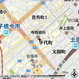 大阪府守口市平代町6-10周辺の地図