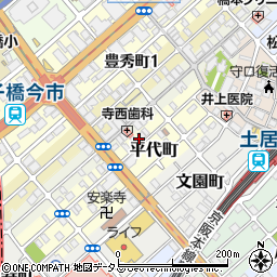 大阪府守口市平代町6周辺の地図