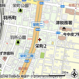 トヨタレンタリース三重津栄町店周辺の地図