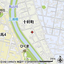 静岡県浜松市中央区十軒町466周辺の地図