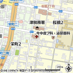 三重県津市桜橋2丁目周辺の地図