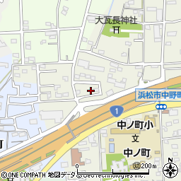 静岡県浜松市中央区中野町203周辺の地図