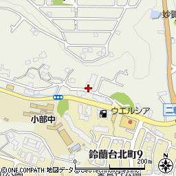 兵庫県神戸市北区山田町小部高橋周辺の地図