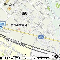 愛知県豊橋市東幸町東明45周辺の地図