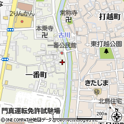 大阪府門真市一番町15周辺の地図