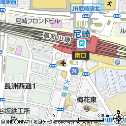 ＪＲ尼崎駅南公衆トイレ周辺の地図