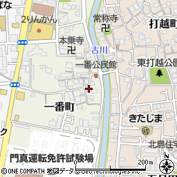 大阪府門真市一番町15-20周辺の地図
