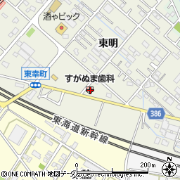 愛知県豊橋市東幸町東明53周辺の地図