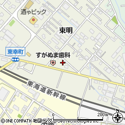 愛知県豊橋市東幸町東明83周辺の地図