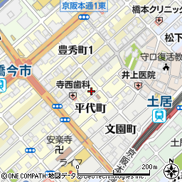 大阪府守口市平代町6-4周辺の地図