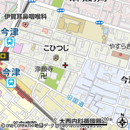 兵庫県西宮市津門呉羽町周辺の地図