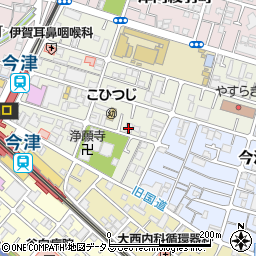 兵庫県西宮市津門呉羽町周辺の地図