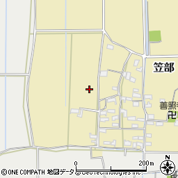 三重県伊賀市笠部周辺の地図