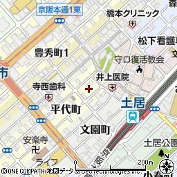 大阪府守口市平代町2周辺の地図