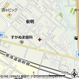 愛知県豊橋市東幸町東明44周辺の地図