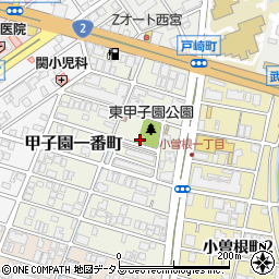 東甲子園公園トイレ周辺の地図