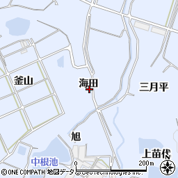 愛知県知多郡南知多町大井海田周辺の地図