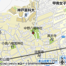 中野八幡神社周辺の地図