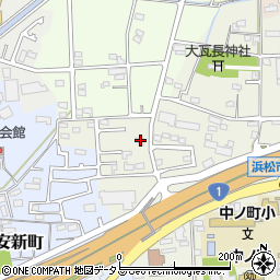 静岡県浜松市中央区中野町17周辺の地図