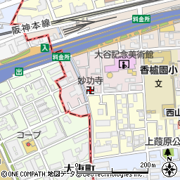 妙功寺周辺の地図