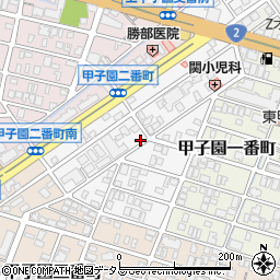 〒663-8172 兵庫県西宮市甲子園二番町の地図