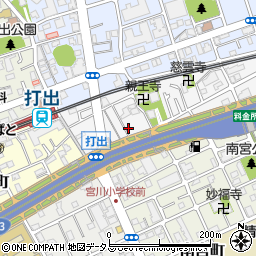 兵庫県芦屋市打出町2周辺の地図