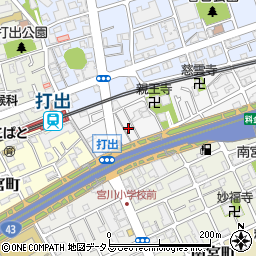 兵庫県芦屋市打出町2-1周辺の地図