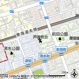 芦屋市立　前田集会所周辺の地図
