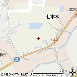 三重県伊賀市七本木周辺の地図