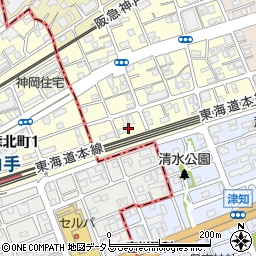 兵庫県芦屋市三条南町3-16周辺の地図