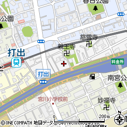 兵庫県芦屋市打出町2-8周辺の地図