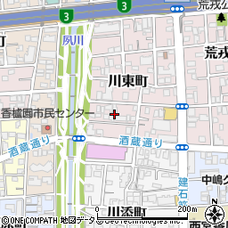 兵庫県西宮市川東町周辺の地図