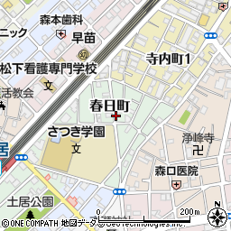 大阪府守口市春日町周辺の地図