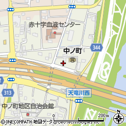 静岡県浜松市中央区中野町953周辺の地図