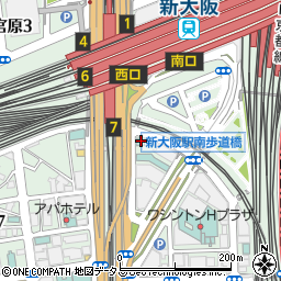 セブンイレブンハートインヴィアイン新大阪正面店周辺の地図