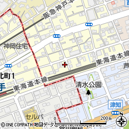 兵庫県芦屋市三条南町3-12周辺の地図