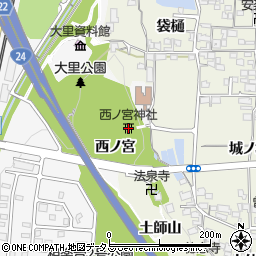 西ノ宮神社周辺の地図