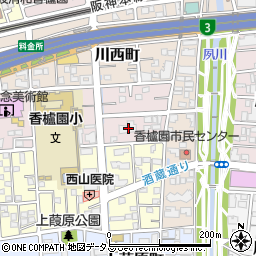 兵庫県西宮市中浜町2-25周辺の地図