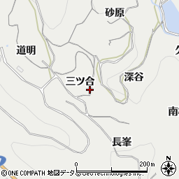 愛知県知多郡南知多町内海三ツ合周辺の地図