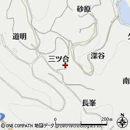 愛知県南知多町（知多郡）内海（三ツ合）周辺の地図