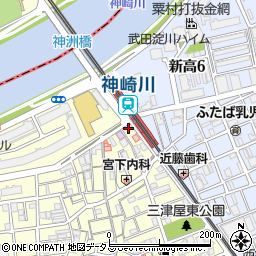 神崎川ビル周辺の地図