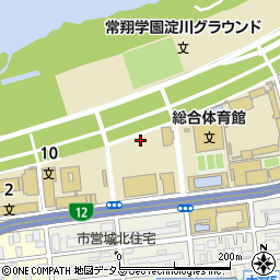 大阪工業大学　体育会本部周辺の地図
